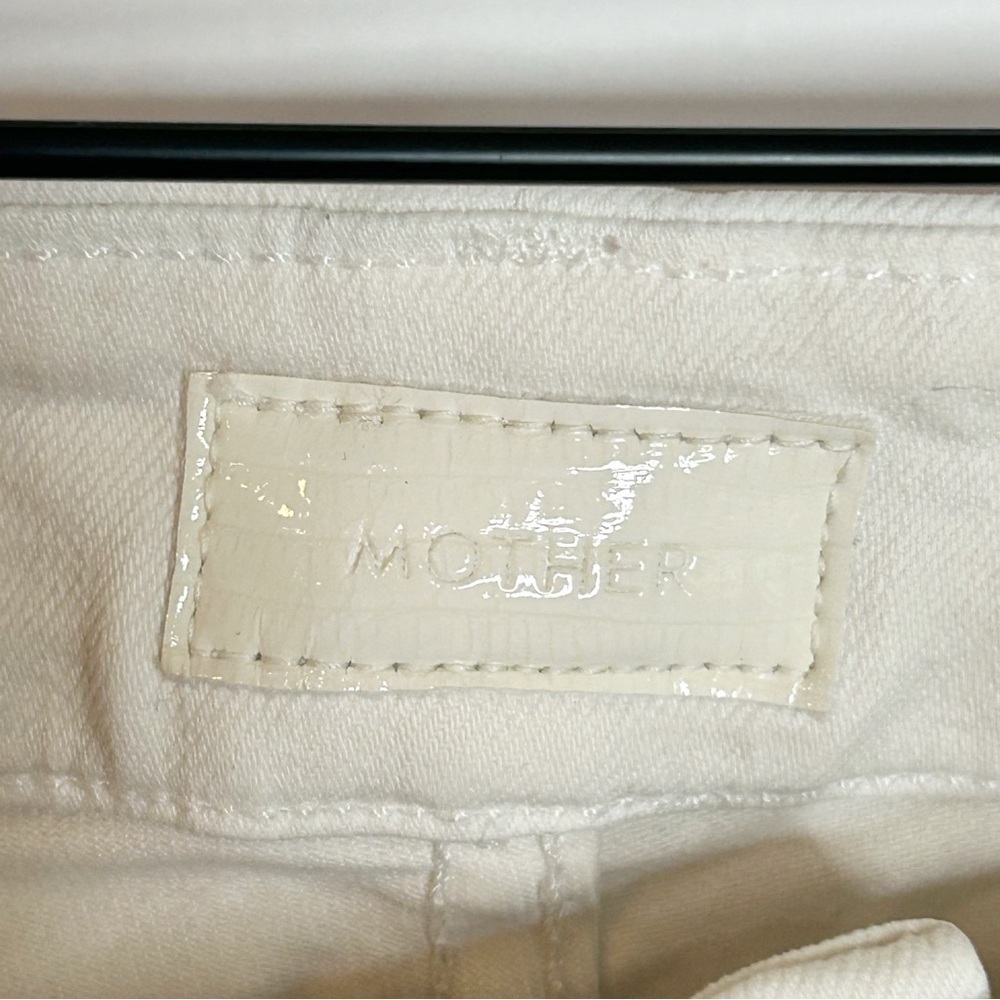 Mother The Looker Skinny Jeans Stayin Alive Off-White Size 26 - Picture 9 of 15